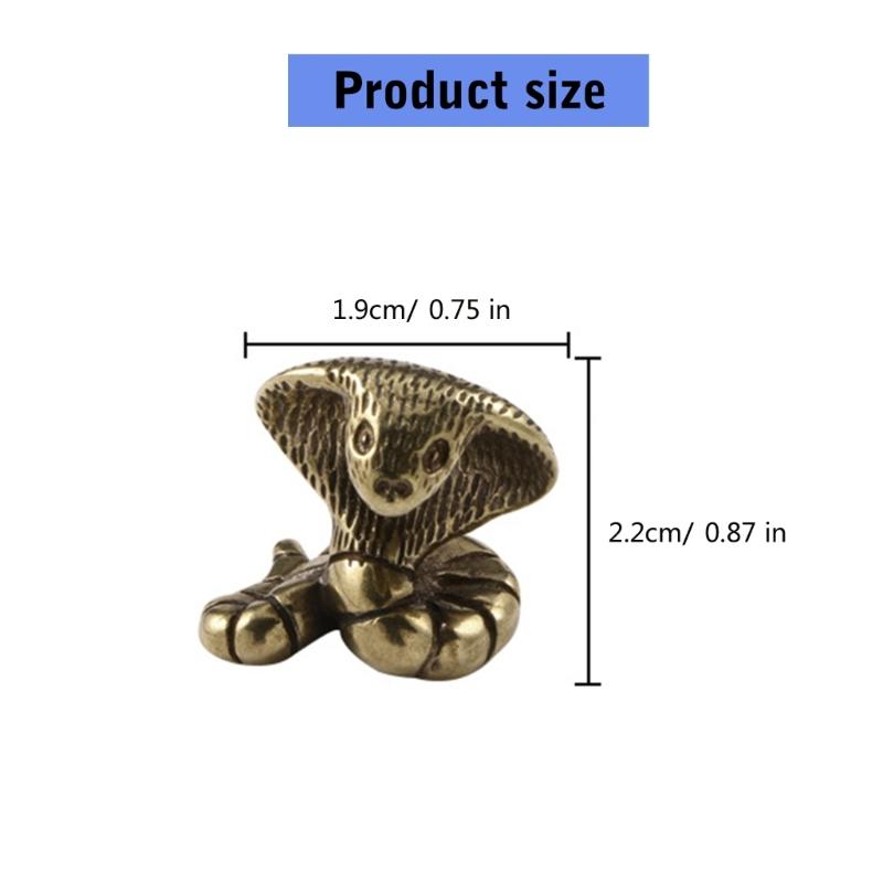 Coppers Zodiacs Cobras Figurines with Bobbing Ornament Wealth Attraction 2025 Chinese Snake New Years Decoration
