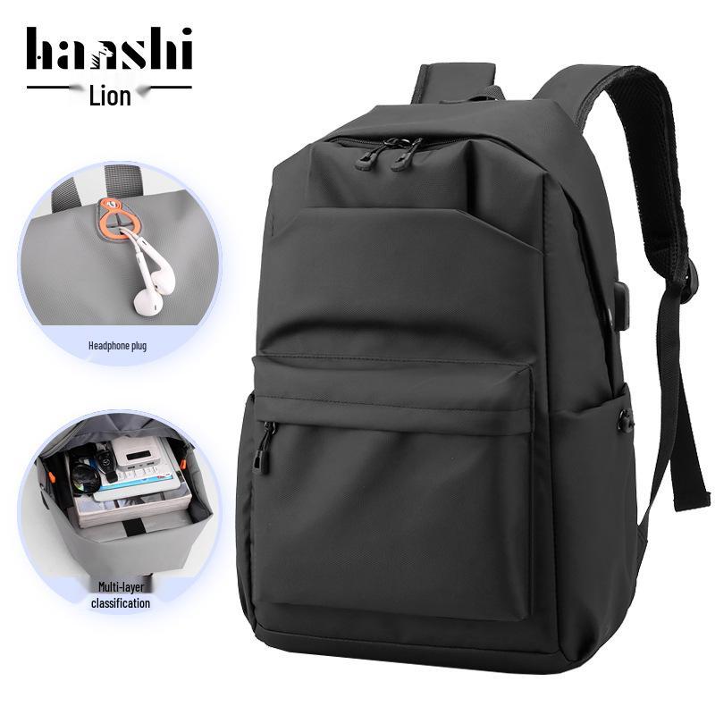 

Трендовый повседневный рюкзак кросс-бордер с USB-зарядкой - Высококлассная сумка для поездок и ноутбука, настраиваемая.