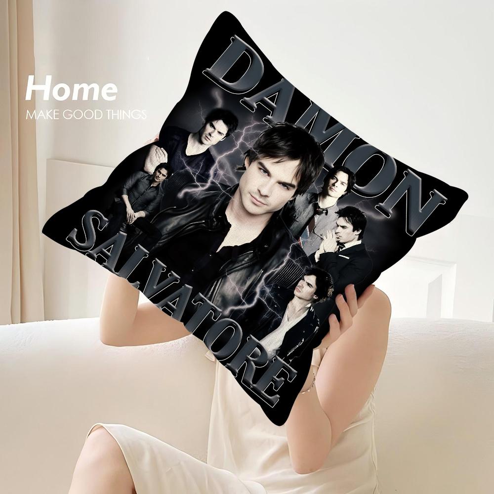 D-Damon Salvatore Kissenbezug Sofa Dekorativ Zuhause Zweiseitiger Druck Plüsch Quadratisch Dekorative Kissenbezüge Kissen Deko Abdeckung