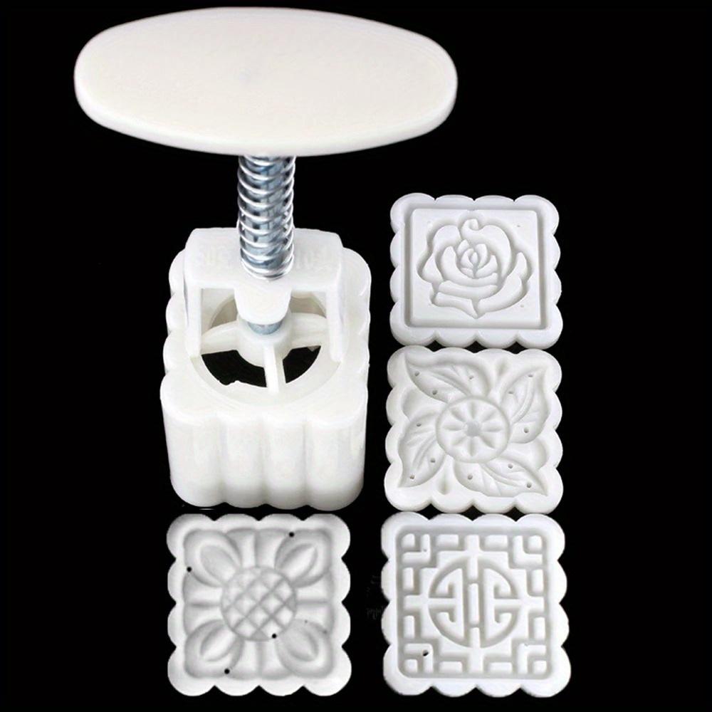 Kitchen Creativity Accessories 50g Stamps Square Flower Moon Cake Mold Mould Pastry Moon Cake Hand Tool Cake Decorating Tool