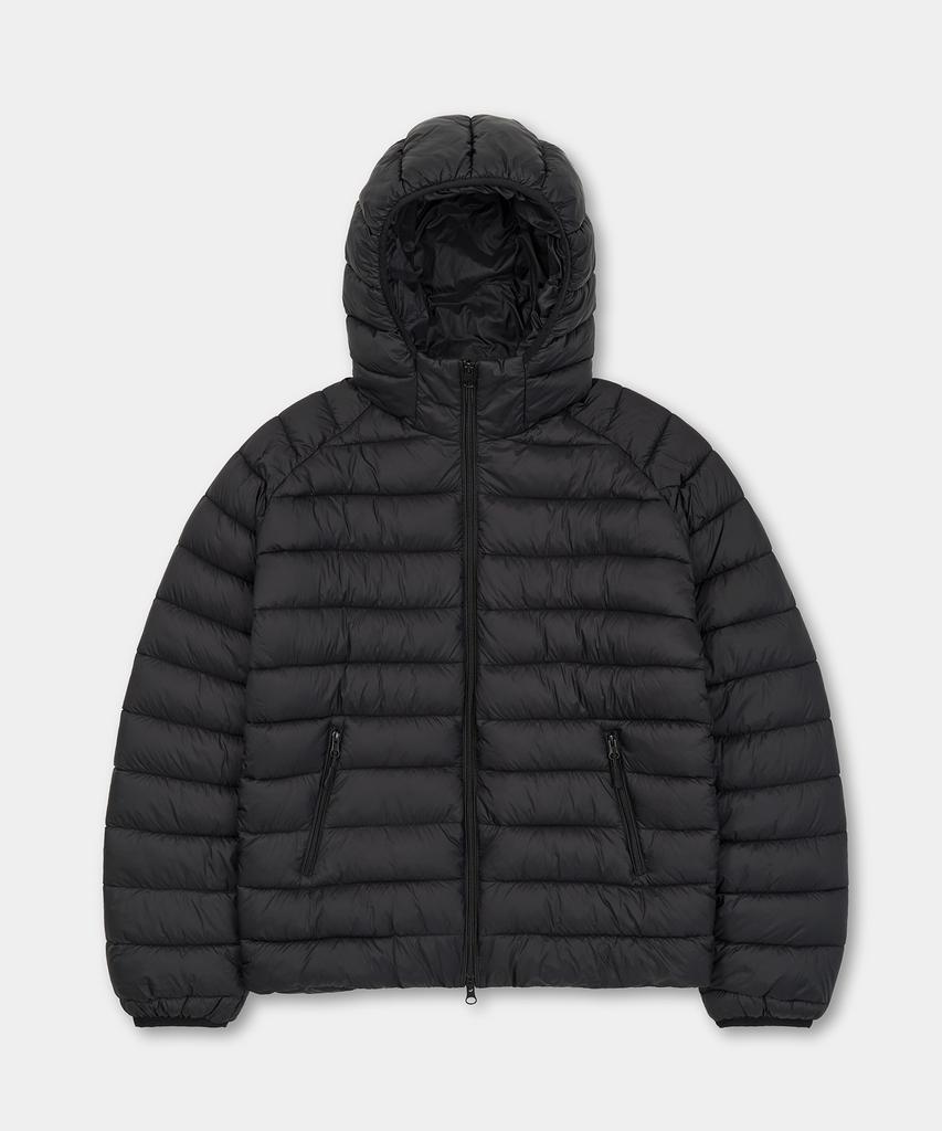 Excontainer Lightweight Hooded Padded Jacket (Black)