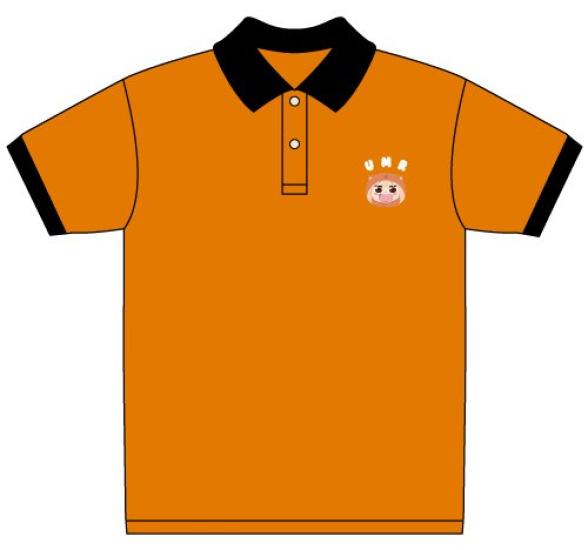 

HimoutoUmaru-chan Рубашка-поло с вышивкой Umaru Оранжевый x Черный Размер M