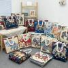 Ethnic Style Elephant Embroidered Canvas Shoulder Bag With Cotton Rope Strap For Casual Travel