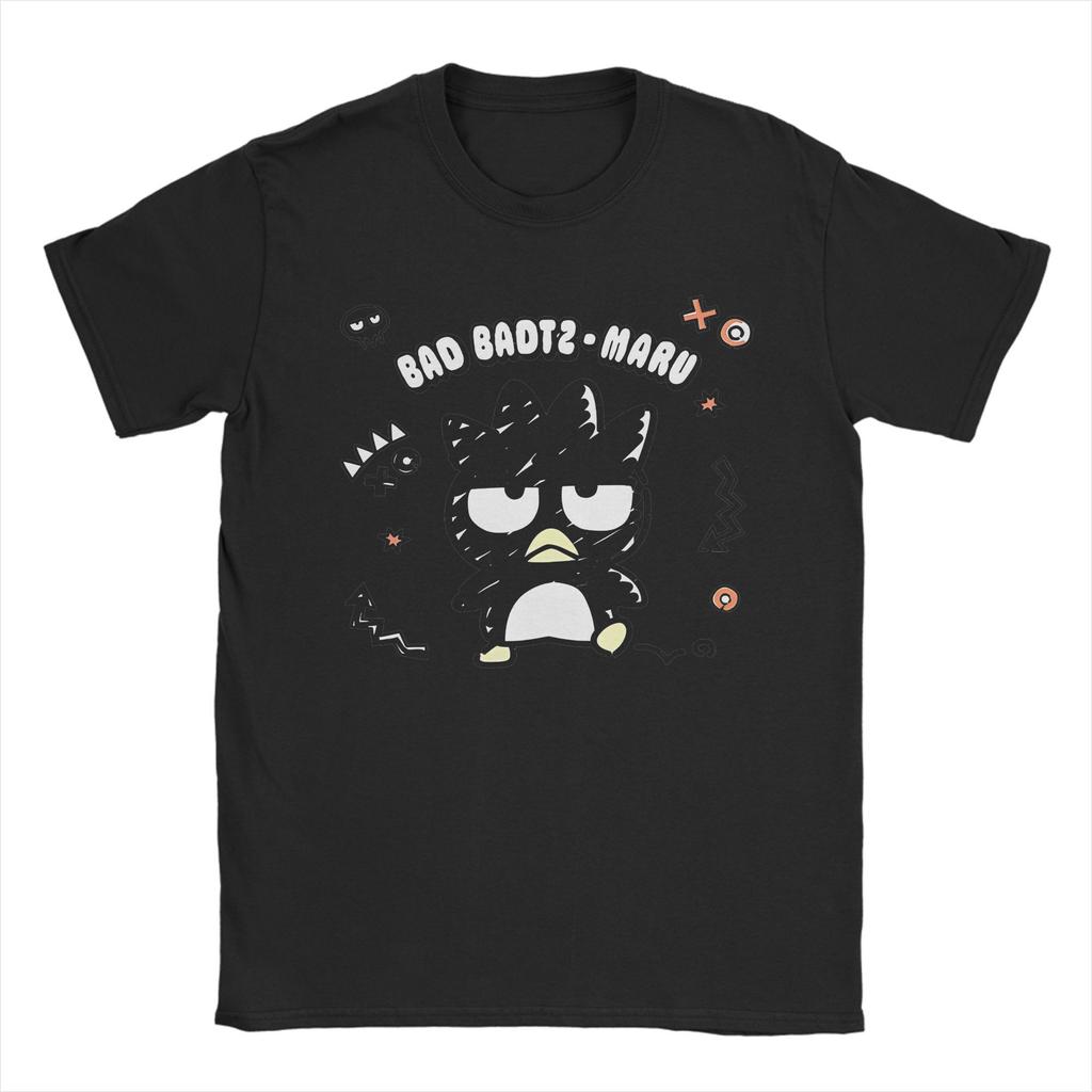 T-shirt da Uomo Anime Bad Badtz Maru Maglietta Casual a Manica Corta Girocollo 100% Cotone Taglie Forti