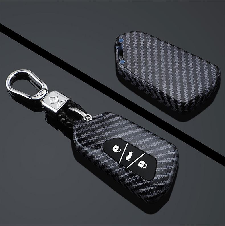 Carbon Fiber Car Key Case Cover For Vw Volkswagen Golf 8 Mk8 Cupra Skoda Octavia A8 Seat Leon Mk4 Kodiaq Seat Ateca Accessories