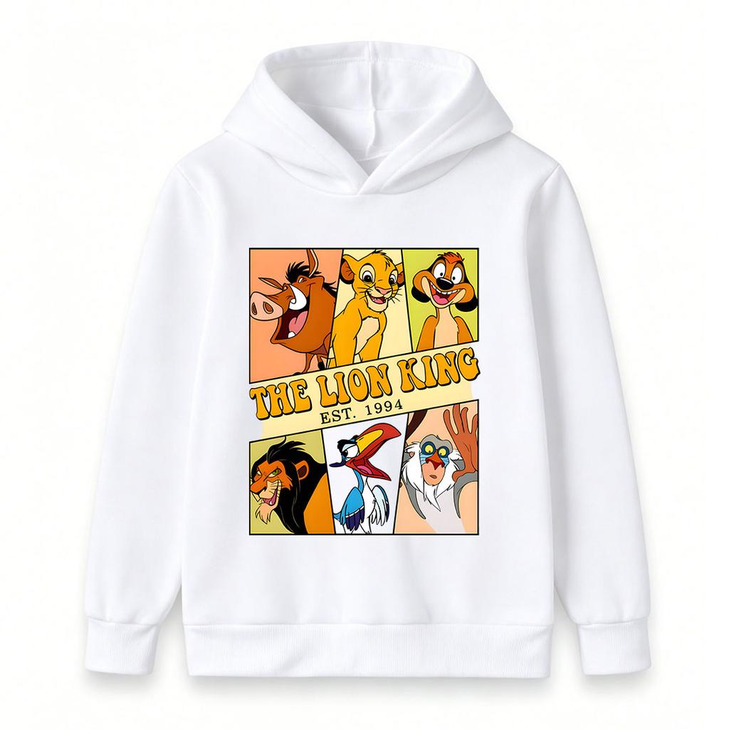 Kids Boys Girls Crewneck Hoodie, 1994 Retro Classic Animal Themed Printed Casual Pullover Sweatshirt, Soft Warm Long Sleeve Top for Daily Outdoor