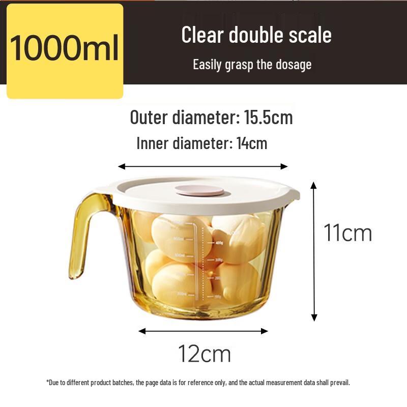 COOKER KING Heat-Resistant Glass Measuring Cup