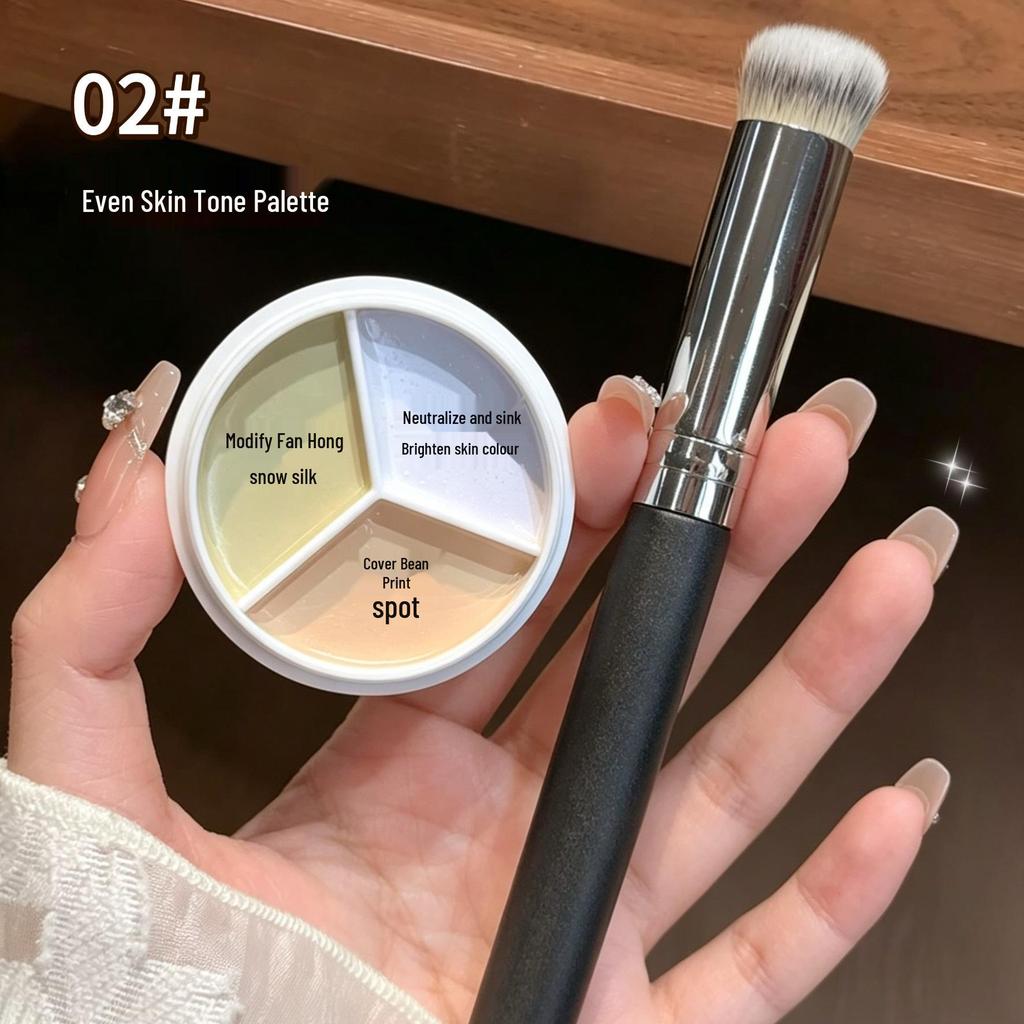 Paleta de Correctores Tres Tonos Makeup xixi: Cobertura Duradera para Pecas, Imperfecciones, Cicatrices de Acné y Ojeras