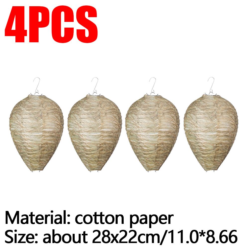 5-1 Stück Hängende Wespennest-Attrappe Außen Wasserdicht Falsches Wespennest Attrappe Nest Attrappe Hornissen Insekten Papier Vertreiben Bienenstock Laterne