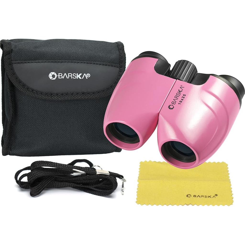 BARSKA 10x25 Pink Porro Binoculars