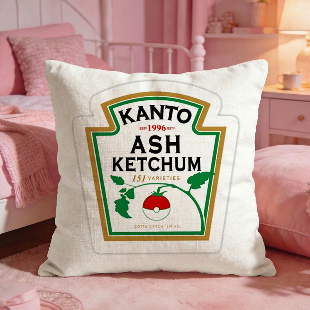 

Vintage Label KKetchup Label Cushion Cover Premium Comfort Reversible Pillow Cove Two in One Design for Any Room Car Interior 30X30cm