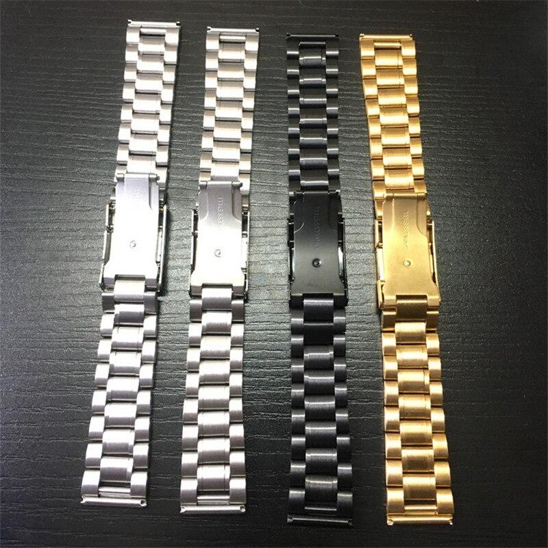 14mm 16mm 18mm 19mm 20mm 21mm 22mm 24mm 26mm Watchband Solid Stainless Steel Metal Bracelet Straps Wrist Band Belt Accessories