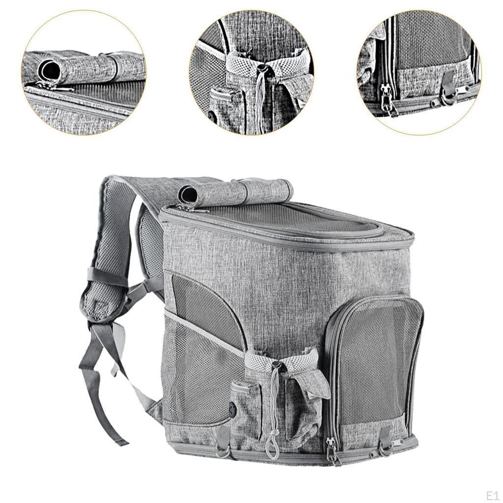 Mesh Pets Backpack Carrying Bag Breathable Soft Cat Pet Travel for Hiking