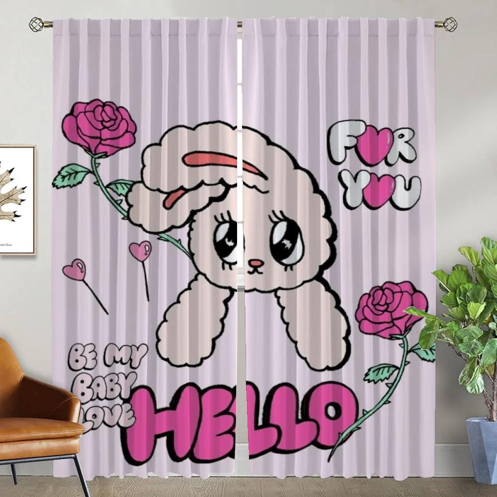 Blackout Kitchen Curtains Child Room EstherBunnyS Curtains for Bedroom Window Curtain Partition Halloween Decoration Shades Home