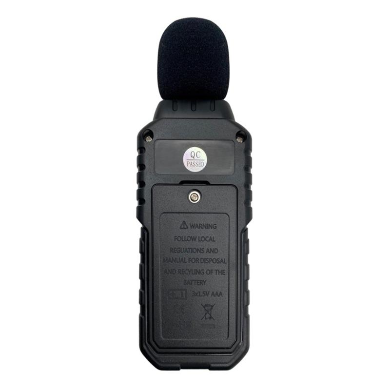 LCD-Display Meter Sound Level Reader 30-130dB Hand-held Sound Noise Meter Alarm Digital Noise Meter Decibel Monitor-Test