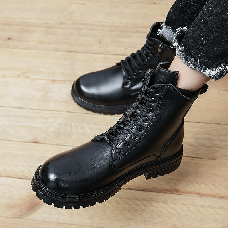 Short Martin boots men's autumn and winter new trend short boots retro British style fashion casual tooling boots men