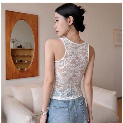 French Sexy Lace Hollow Back Camisole for Women - Early Autumn Collection