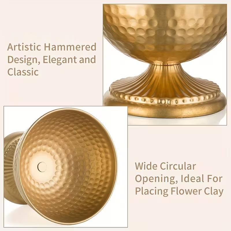 WTEMPO Vintage Vase for Fake Flowers for Birthday Party Christmas Anniversary Retro Iron Small Base Vase for Wedding Party Festive Events