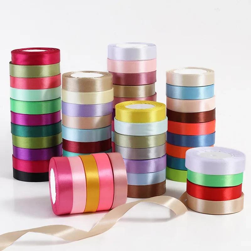 25yard 6mm 10mm 15mm 20mm 25mm 40mm 50mm Silk Satin Ribbons for Crafts Bow Handmade Gift Wrap Party Wedding Coth DIY Decorative