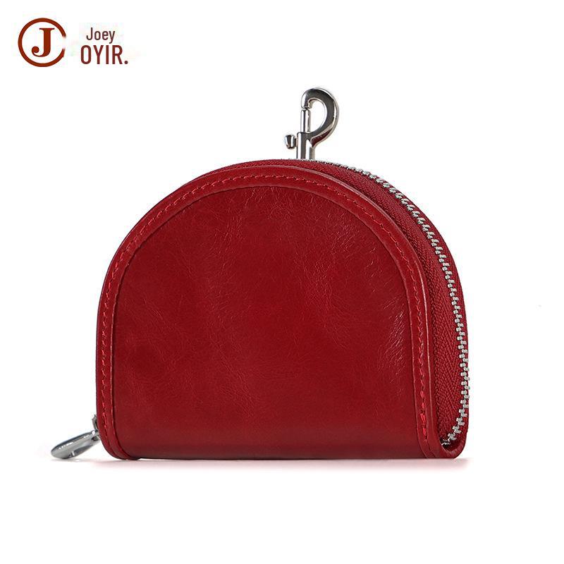 

Женский мини-кошелек из натуральной кожи - роскошный летний кошелек из коровьей кожи K195 темно-красного