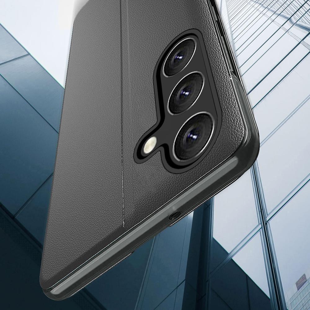 Para Samsung Galaxy S24 FE Funda Ventana de Vista Protección Completa Cubierta de Cuero para Teléfono