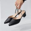 Jisyu Chunky Heel Cubic Mule Slipper 6cm