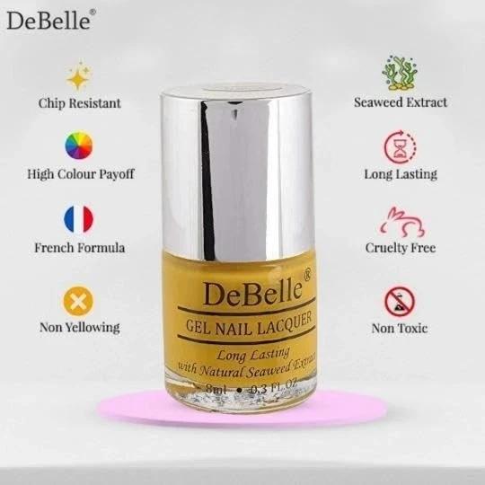 DeBelle Gel Nail Finish Polish Caramelo Yellow(Yellow) - 8Ml