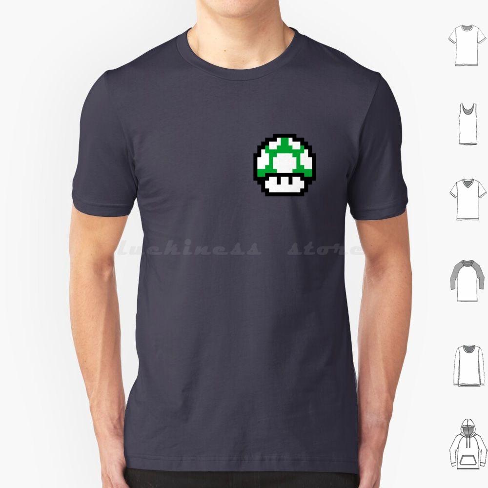 1up8 Bits T-Shirt Herren Damen Kinder 6XL 1up One Up Grün Spiel 8 Bits Retro-Spiel Retro-Pilz