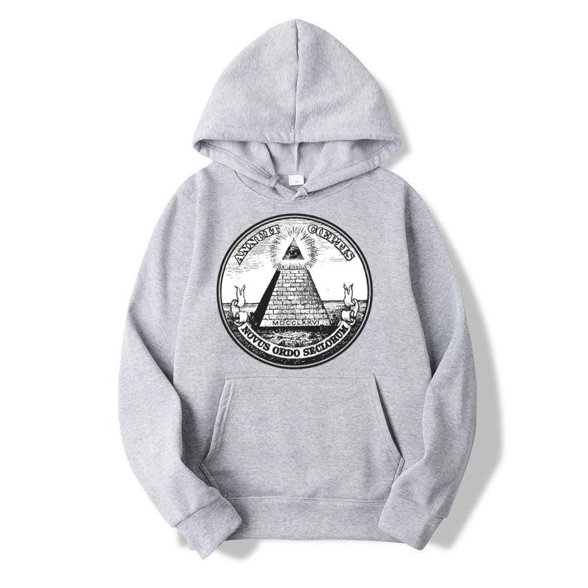 

Illuminati Autumn/Winter Men s Hoodie Logo Printed Hoodie Women s Daily Fashion Street Harajuku Y2K Long Sleeve Warm Hoodie 3XL