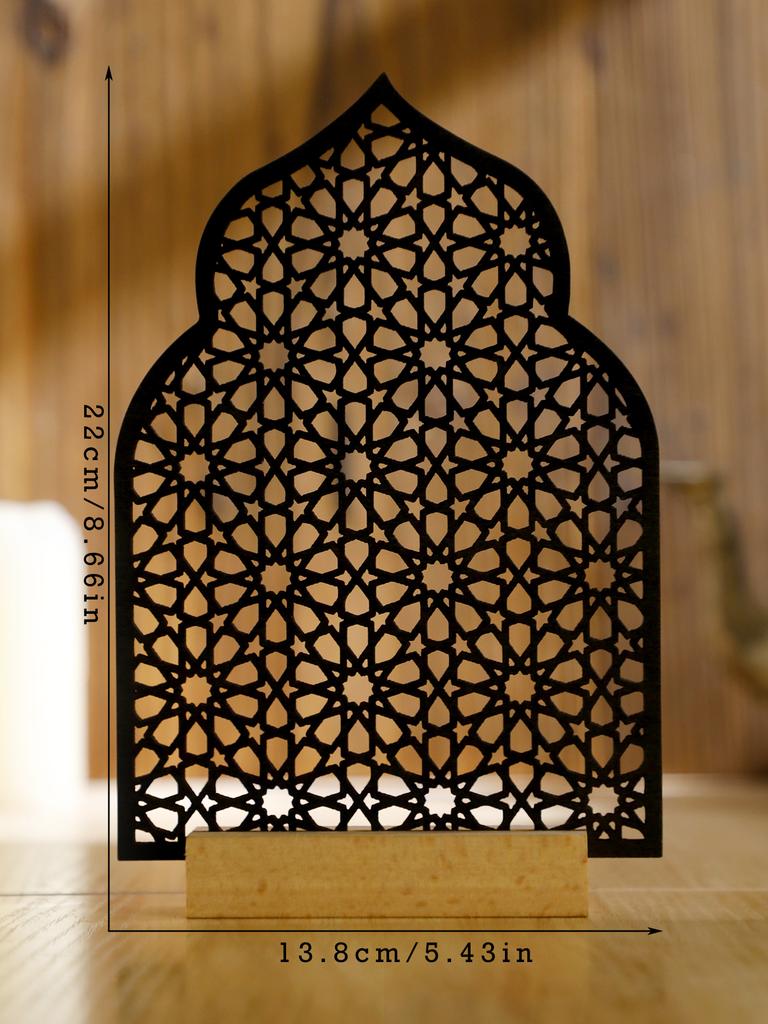 1 ks Ramadánové ozdoby Duté dřevěné ozdoby Eid Mubarak Šťastný Ramadán muslimská výzdoba Ramadán Kareem Sváteční dekorace