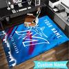 Custom Name Rug Marlins Baseball Team Area Rug Suitable for Indoor And Outdoor,Carpets for Homes, Offices,Living Rooms,Home Decor,Christmas Gift
