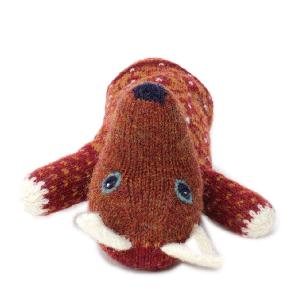 White-eared fox puppet knitting kit / Traditional Estonian knitted doll from "Anu & Anu's Animal Knits"