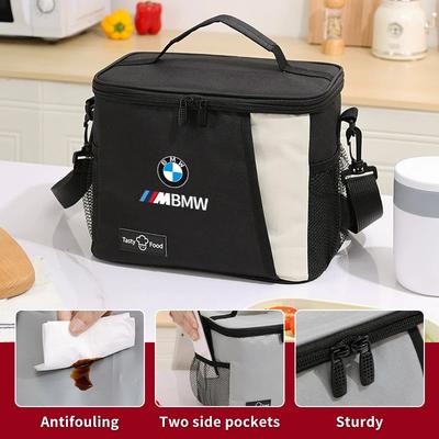 Autoaufkleber 2025 Heiß 2025 Neu Tragbare Bento-Tasche Lunch-Aufbewahrungstasche Wasserdichte Büro-Kühltasche Lunchbox Für BMW Motorsport X1 X3 X