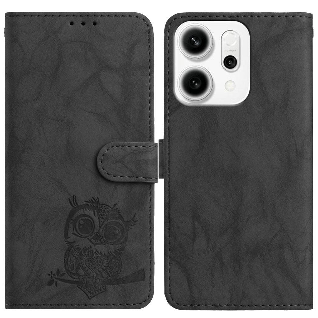 8-Color Owl Embossed Pattern Flip Card Design Wallet Case for Infinix Smart 8/itel A70/Tecno Spark 20,Pop 7,Pop 8,Pova 5,Pova Neo 2,Spark Go 2023...