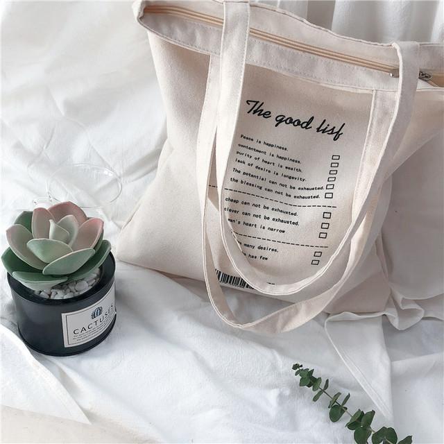 

Полотняна сумка на плече великої місткості Бавовняна тканина Багаторазова сумка для покупок для жінок Пляжні сумки Сумки для покупок