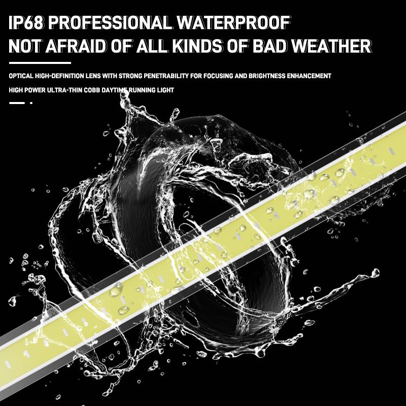 10Pcs 17cm Car Daytime Running Lights Super Bright Led COB Fog Lamp 12V Waterproof Auto Interior DRL Work Lamp Strip Lights Bar