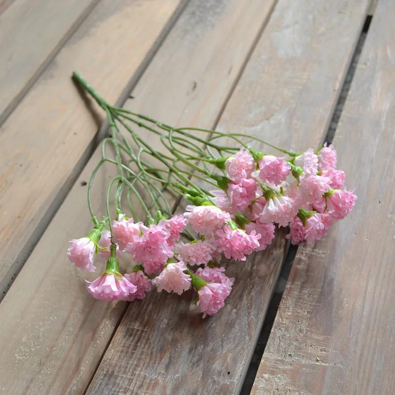 

5Pcs/lot Artificial Flowers 40heads Carnations Bouquet Wedding Decor Silk Flower Carnation Mother s Day Gift Home Party Floral рожевий