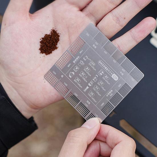 Coffee Grind Reference Card 16 Coffee Grind Size Precision Guide Chart Stainless Steel Outdoor Camping Coffee Ground Measuring Ruler Tools