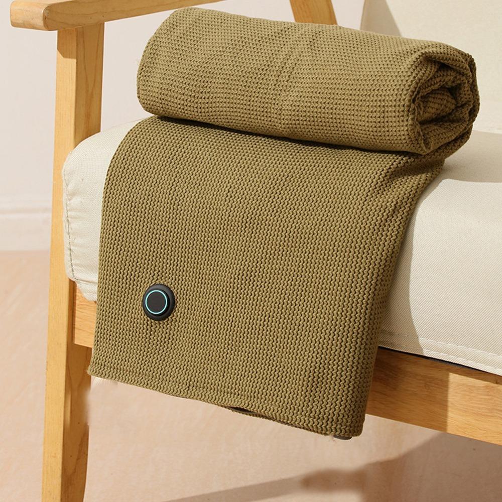 Fashion Wearable USB Electric Heated Blanket Washable 3 Heating Levels Warm Shawl Portable Heating Lap Blanket Office