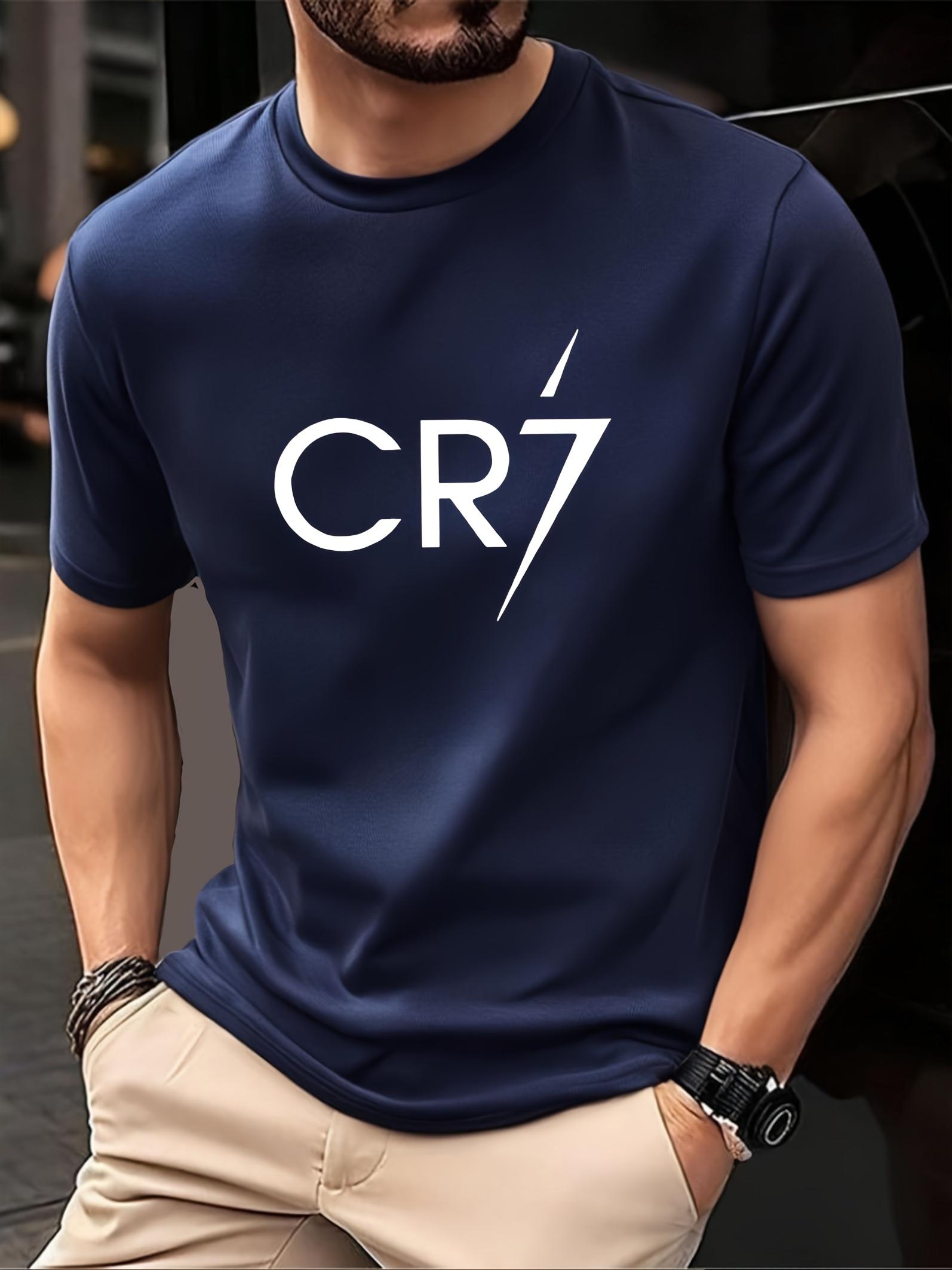 2025 Summer Breathable Mesh Casual T-shirt - CR7 Graphic Print S