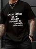 [Outdoor Tshirt] Casual Black Cotton T-shirt with Unique '173.56' Print - Short Sleeve
