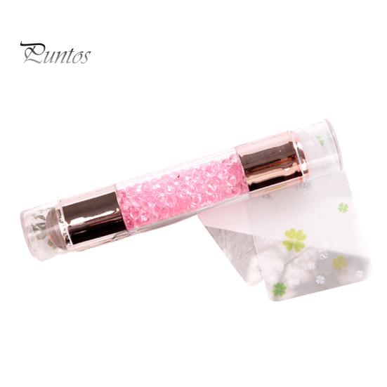 Nail Stamping Plate Seal Soft Crystal-clear DIY Painting Silicone Double Ended Head Transparent Manicure Stamp Pen for Salon