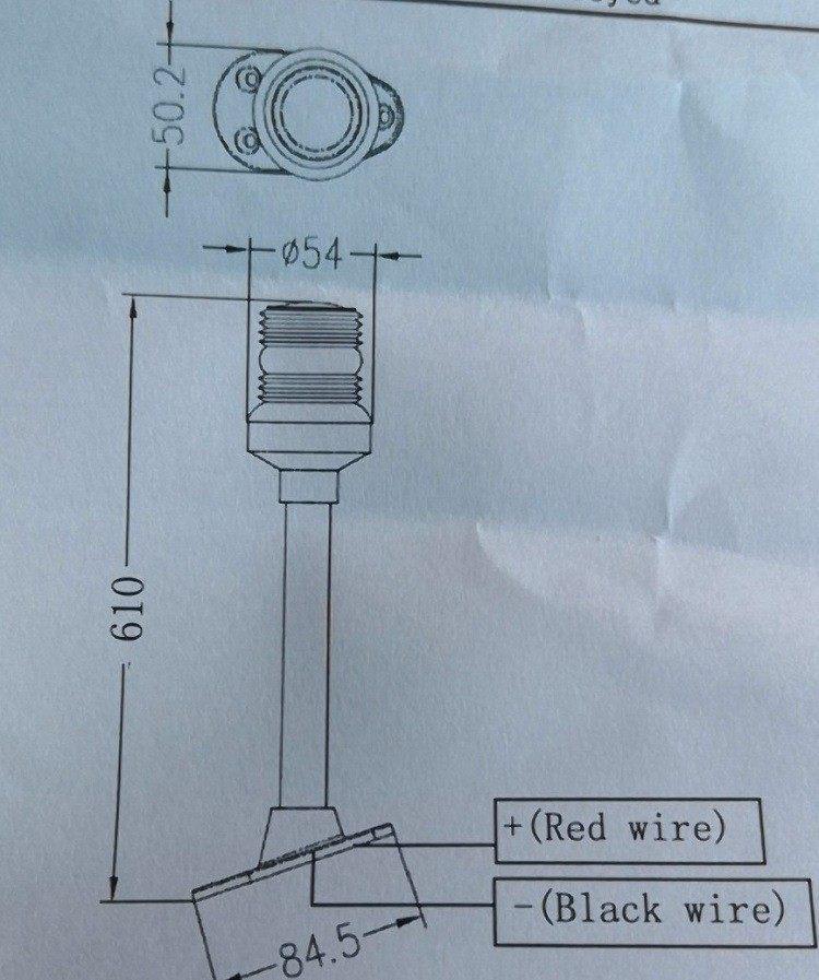 24V LED Yacht Anchor Light - 360° White Light, 2.5W