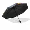 Ombrello Automatico Apri e Chiudi a Tema Fiori Viola del Canale Parigino, Ombrello Portatile Colorato con 8 stecche, Adatto per Uomini e