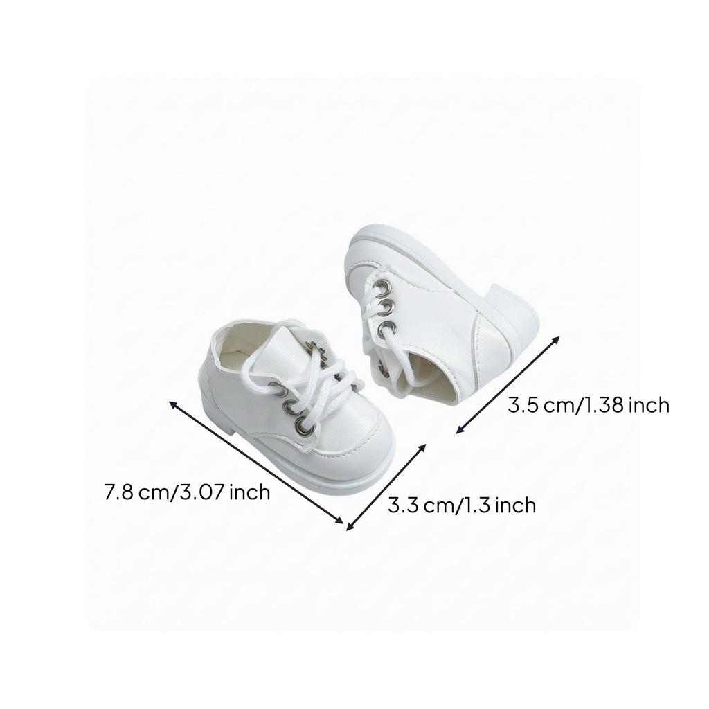 Lace-up Doll Loafer Fashionable PU Shoe with Laces Realistic