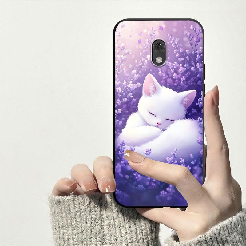 Protezione Per Nokia 215 4G Custodia Per Nokia 225 4G Antiurto Morbido Silicone Cover Posteriore TPU Custodia per Telefono Fiore Gatto Antipolvere Bumper