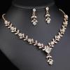 Women Fashion Bridal Jewelry Set Exquisite Necklace Earrings Versatile Wedding Banquet Formal Dress Matching Accessories Gift
