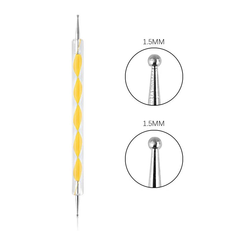 DIY Manicure Tools: Nail Art Dotting Pen, Spiral Rod Hook Pen & Drawing Painting Marbleizing Tool