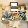 Cartoon I Am Not A Fat Tiger Cute MousePad Nonslip Locking Edge PC Laptop Accessories Rubber Office Keyboard Game XXL DeskMat