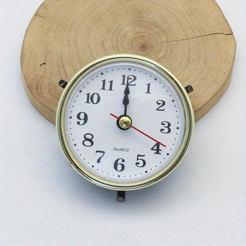 

65mm Plastic Round Quartz Clock Home Wall Decoration Embedded Clock Craft Decoration 1pc золотий